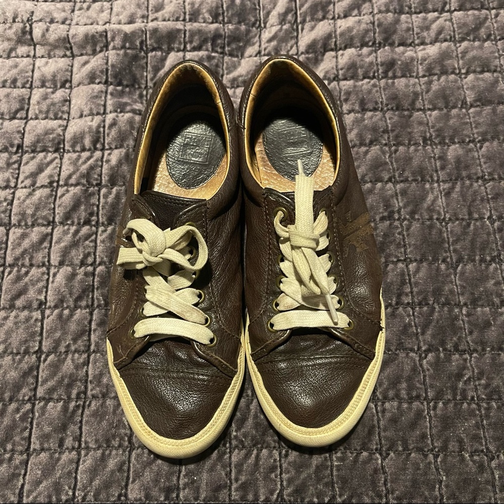 FRYE Brown Leather Sneakers